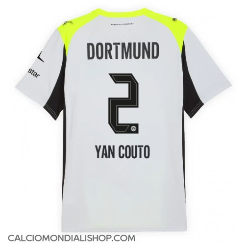 Maglie da calcio Borussia Dortmund Yan Couto #2 Seconda Maglia 2025-26 Manica Corta